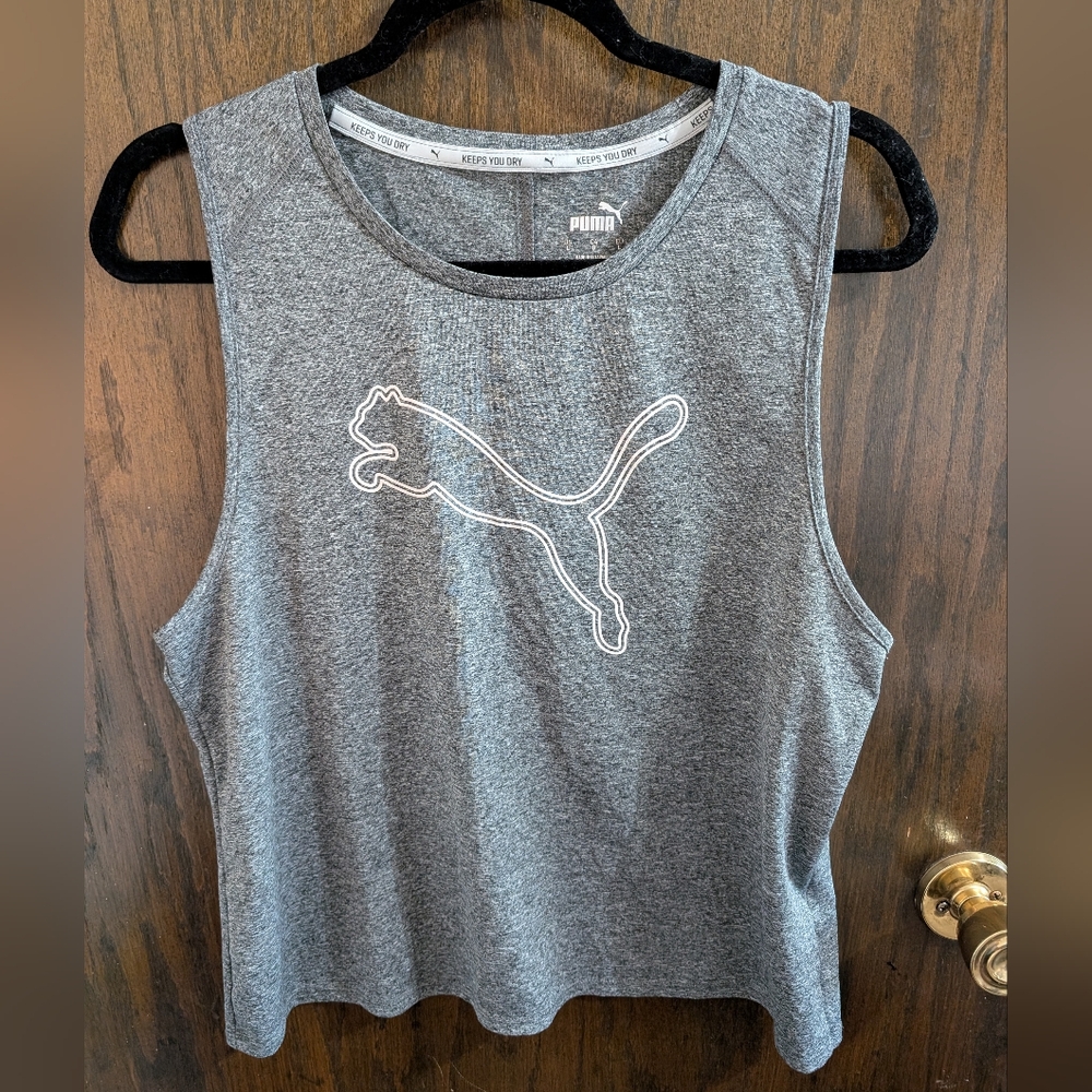 Puma Gray Sleeveless Tank Top